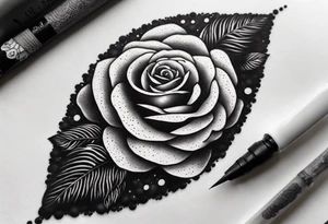Bullet with rose tattoo idea
