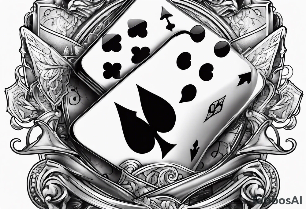 spades and dice tattoo idea