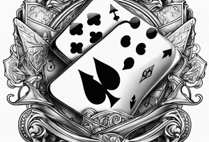 spades and dice tattoo idea