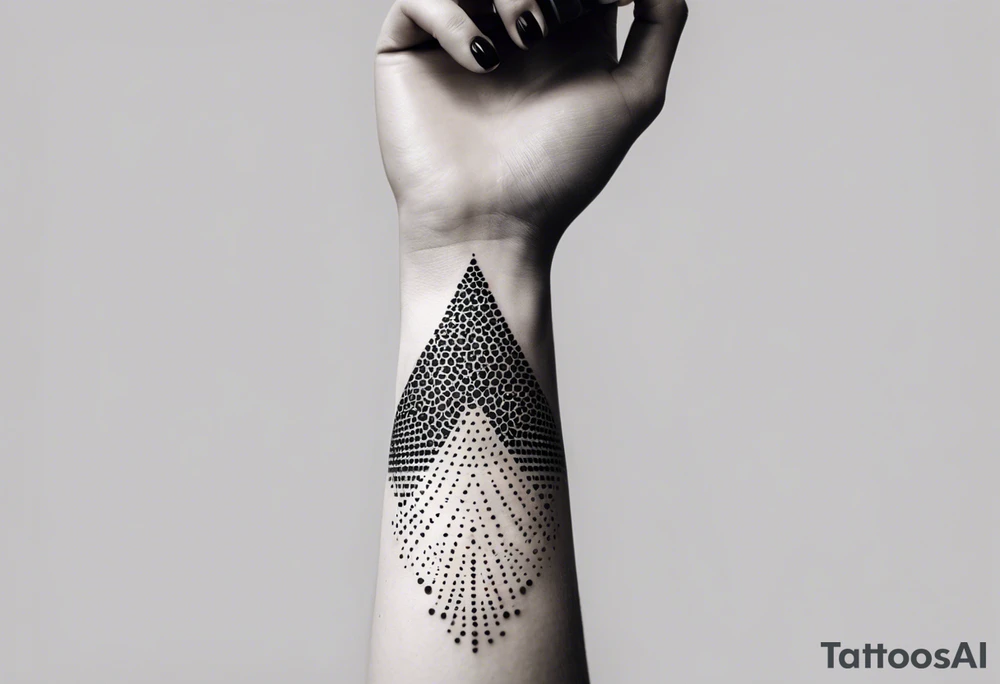 Thin line of a Nordic chain that surrounds the forearm, tattoo idea