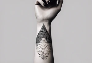 Thin line of a Nordic chain that surrounds the forearm, tattoo idea
