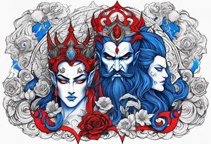 hades symbols blue and red
shadowns tattoo idea