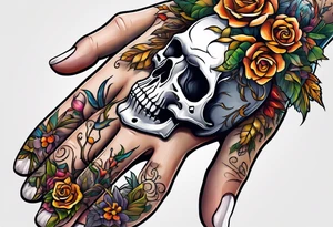 Skeleton hand tattoo idea