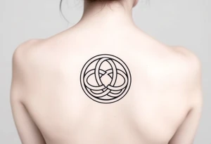 classic Celtic trinity knot with the circle. for placement on the inner arm tattoo idea