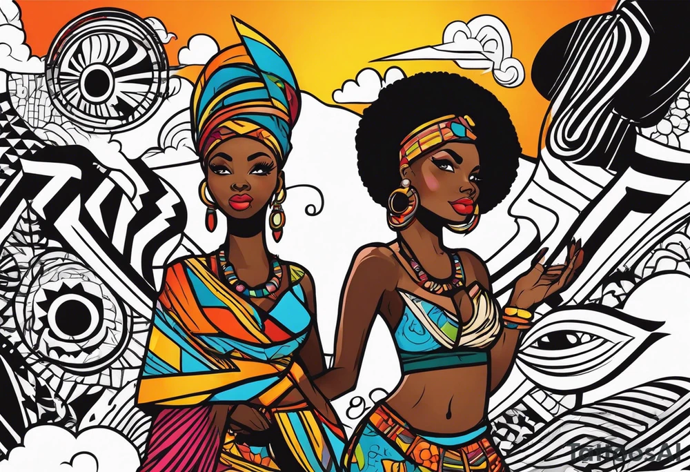 african, cultural tattoo idea