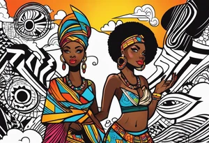 african, cultural tattoo idea