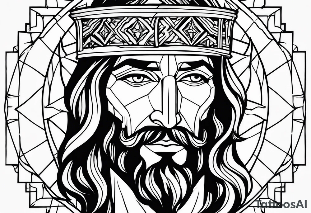 Jesus, devil, old school tattoo idea