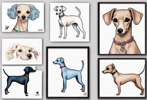 Mini Poodle and an Italian greyhound tattoo idea