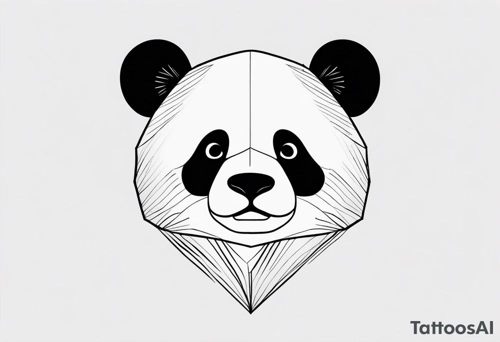 cute panda tattoo idea