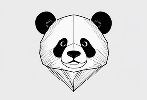 cute panda tattoo idea
