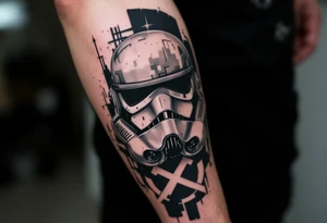 Japanese style storm trooper full body tattoo idea