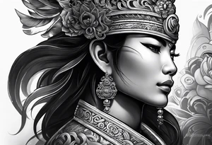 Balanise Barong side view tattoo idea