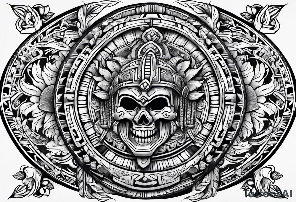 mayan sleeve tattoo idea