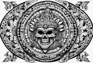 mayan sleeve tattoo idea