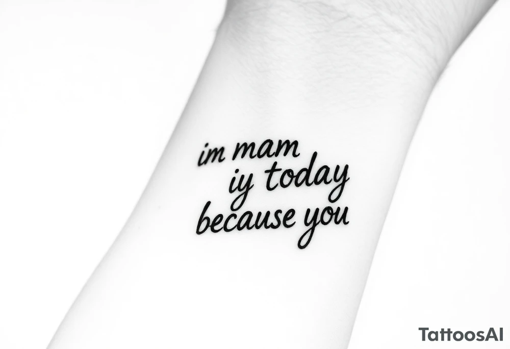 i am the man i am today because of you tattoo idea