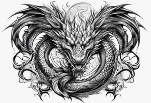 Dragon full body tattoo idea