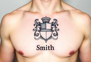Irish family crest for Smith. Full chest tattoo tattoo idea