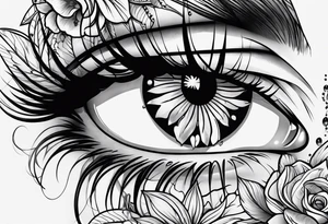 a woman crying tattoo idea