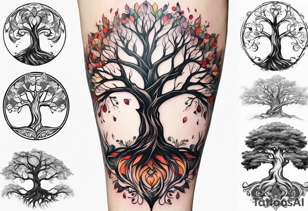 Family tree for the arm tattoo idea
