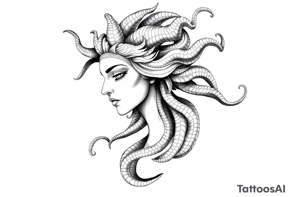 Pretty Medusa tattoo idea