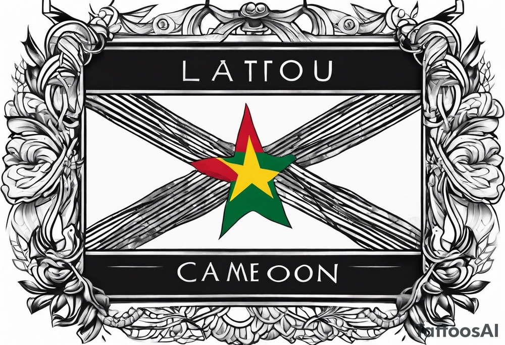 Cameroun flag tattoo idea