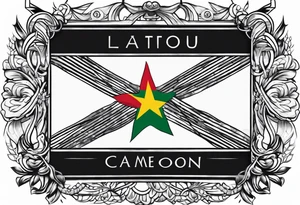 Cameroun flag tattoo idea