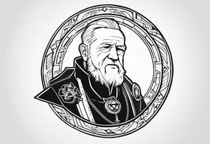 Patriarch Buchanan from Wasteland 3. tattoo idea