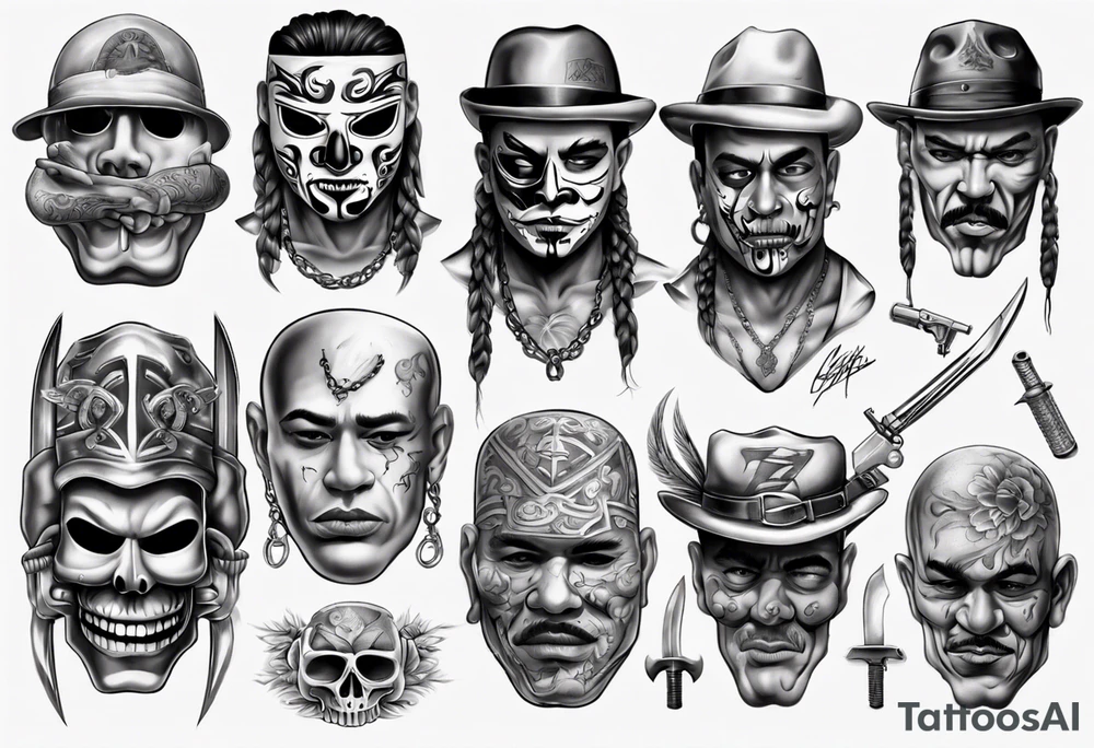 realistic chicano
masks weapons and gangsters tattoo idea realistic chicano
masks weapons and gangsters tattoo idea