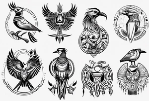 egypt bird tattoo idea