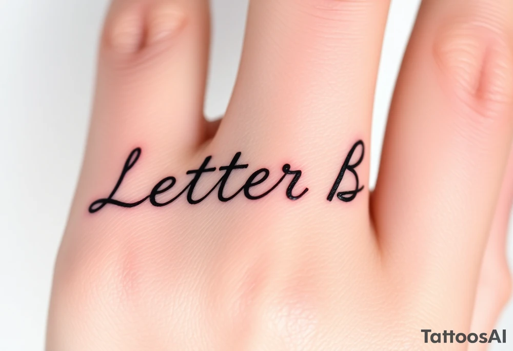 Letter B cursive tattoo idea