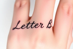 Letter B cursive tattoo idea