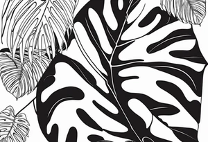 Growing monstera tattoo idea