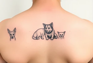 Je voudrais un tatouage qui représente notre 2e vie suite à un accident. Mon mari, Elex, mon fils Evan, nos neveux Sixtine et Diego et Cookie ma chienne, quelque chose de minimaliste et discret tattoo idea