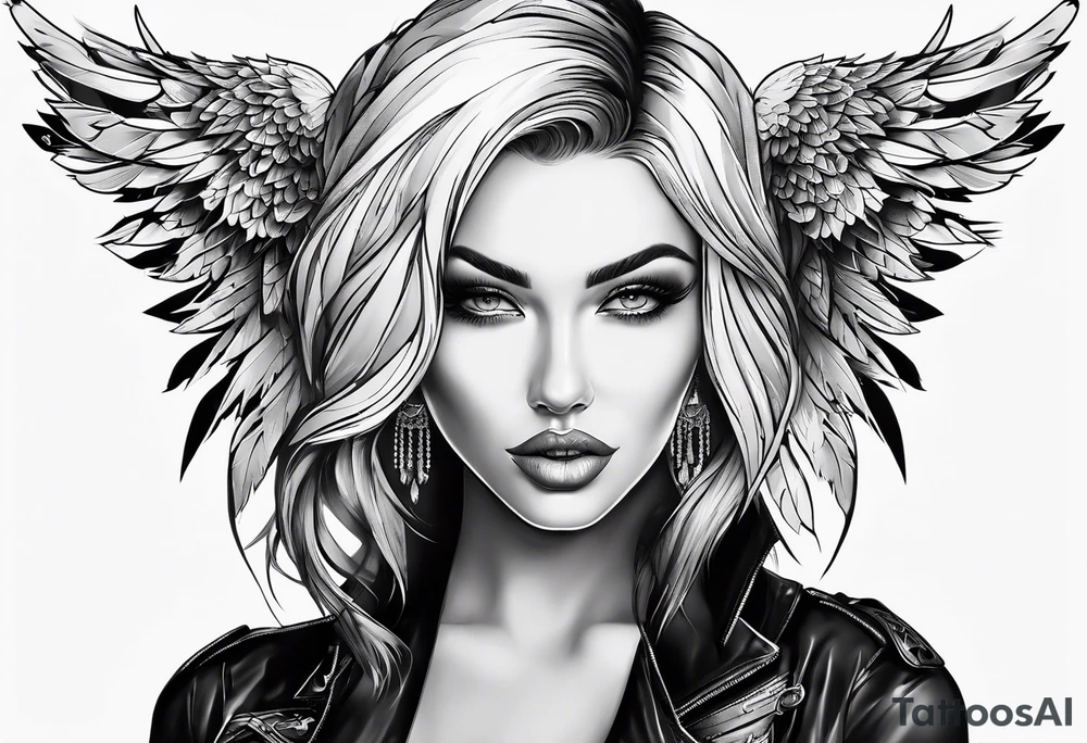 Wings with number 22 and + tattoo idea
