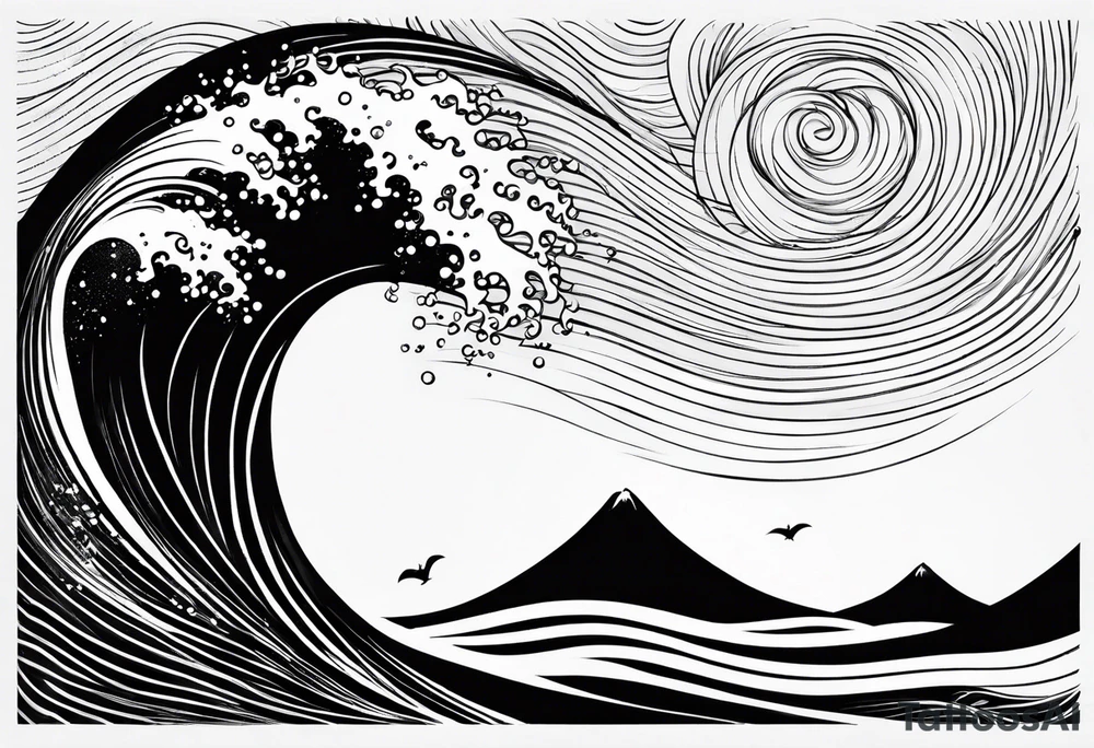 "come what may" written 
in waves tattoo idea