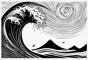 "come what may" written 
in waves tattoo idea