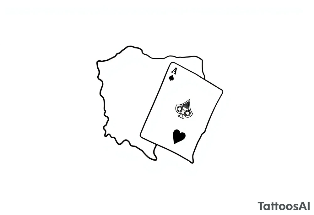 Poland symbol and poker cards Add casino money to it. tattoo idea