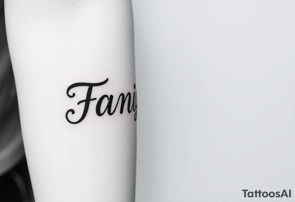 Family  word tattoo idea