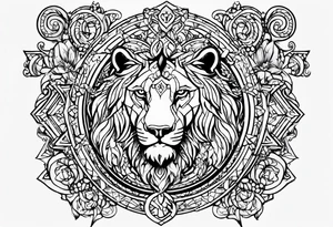 Leo and sagittarius symbols tattoo idea