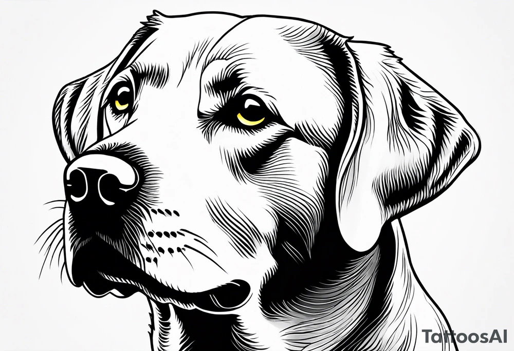 One happy light colored yellow labrador retriever. tattoo idea One happy light colored yellow labrador retriever. tattoo idea
