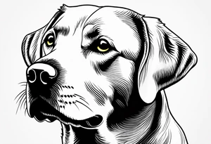 One happy light colored yellow labrador retriever. tattoo idea