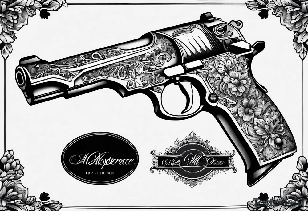 hand gun tattoo idea