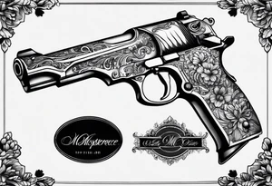hand gun tattoo idea