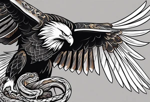 eagle catching snake tattoo idea