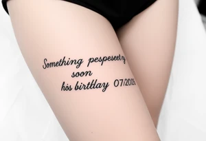 Something represnt my son Liam his birthday is 07/20/26 tattoo idea