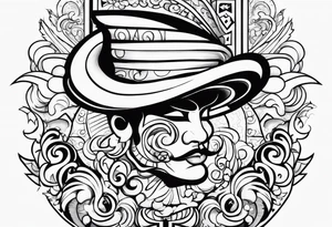 numero 23 chicano ghotico tattoo idea