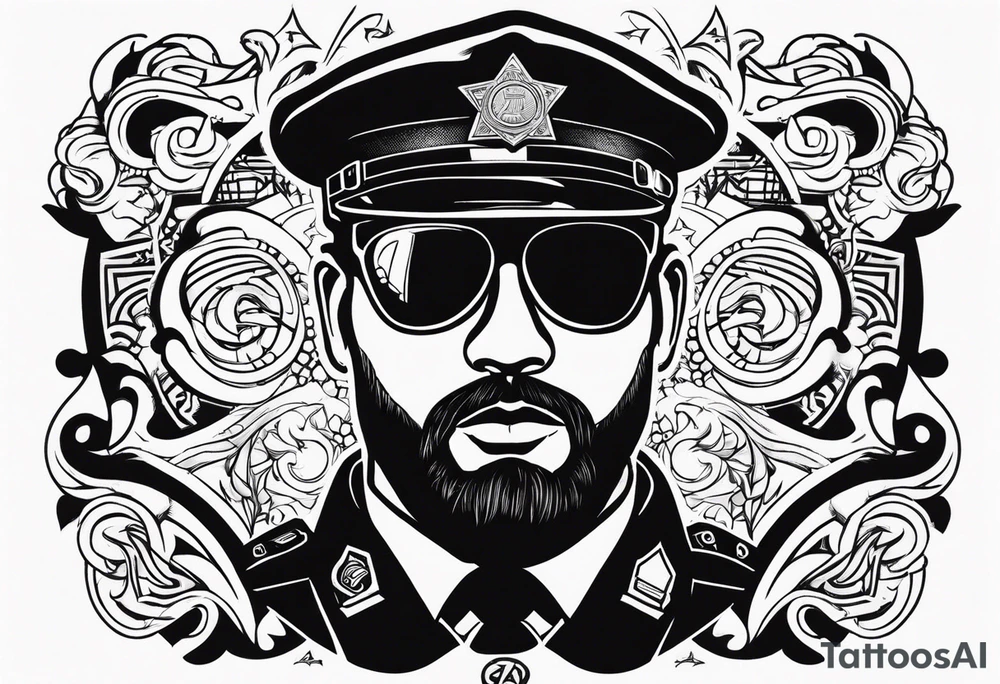 Officer Sunglasses tattoo idea