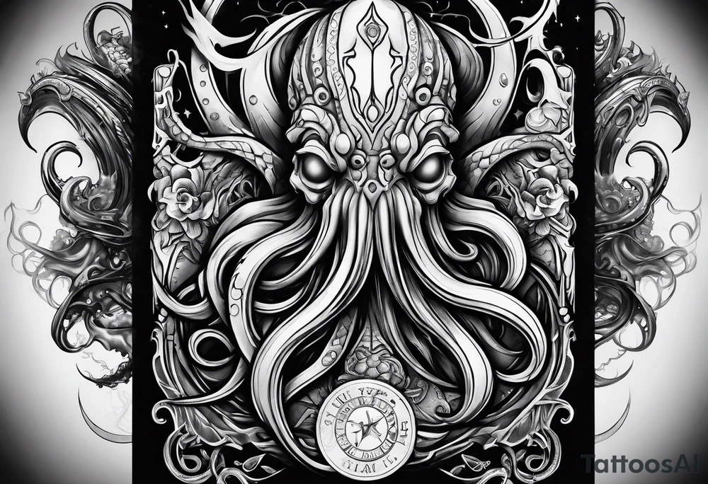 cthulu, half sleeve tattoo idea