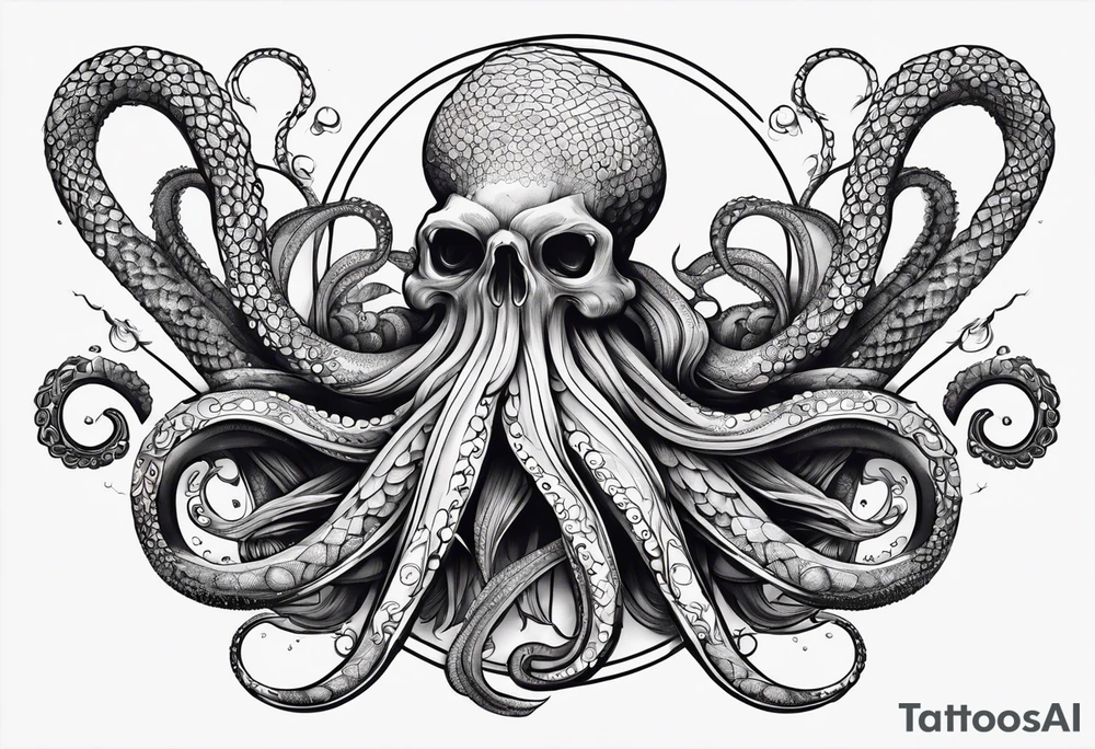 tentacles holding a joint tattoo idea