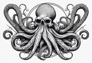 tentacles holding a joint tattoo idea